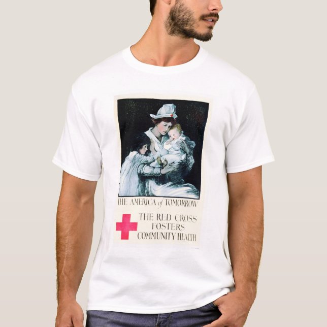T-shirt La Croix-Rouge stimule la santé de la Communauté (Devant)