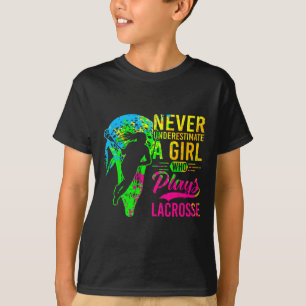 T-shirt La crosse Ne Sous-Estime Jamais Une Fille Qui Joue