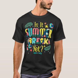 T-shirt La Dame De Déjeuner Est C'Été Pause Mais Dernier J