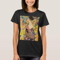 La Dame de Gustav Klimt avec un fan