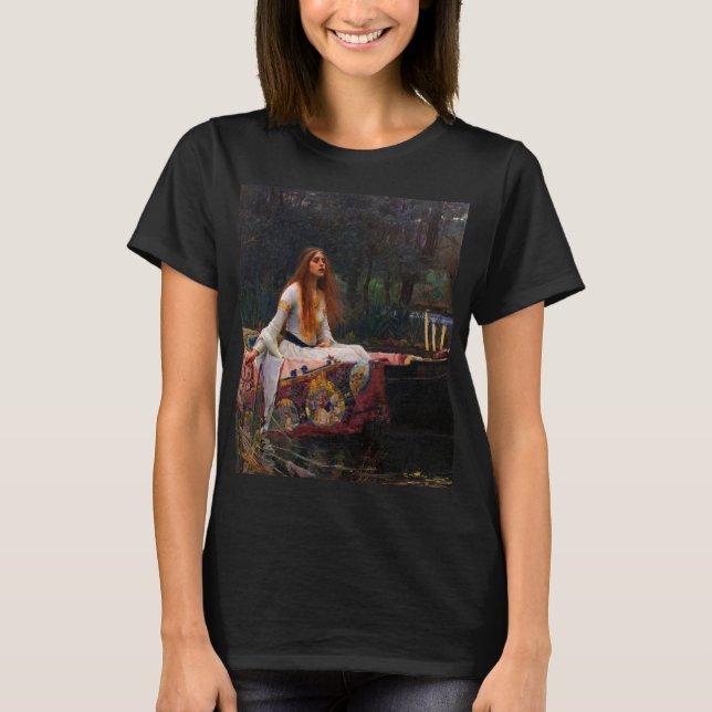 T-shirt La Dame de Shalott par John William Waterhouse (Devant)