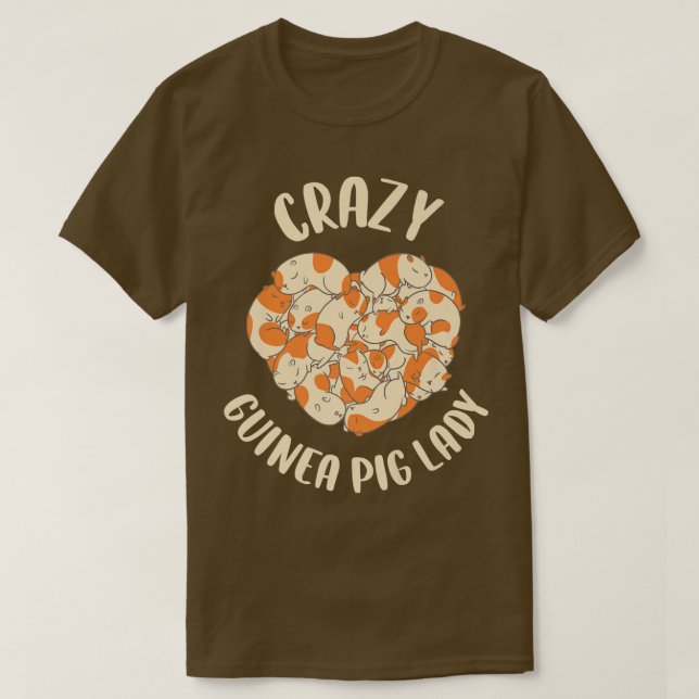 T-shirt La dame du cochon de Guinée folle (Design devant)