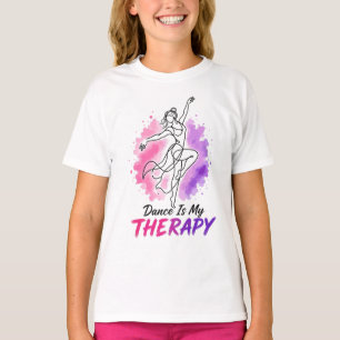 T-shirt La danse est ma thérapie Dessin aquarelle de danse