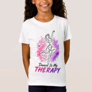 T-Shirt La danse est ma thérapie Dessin aquarelle de danse