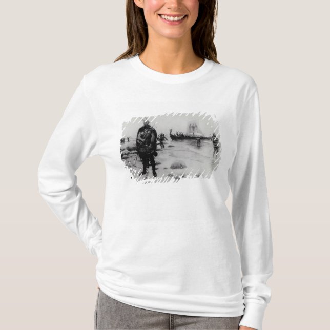 T-shirt La découverte de l'Amérique par Leif Eriksson (Devant)
