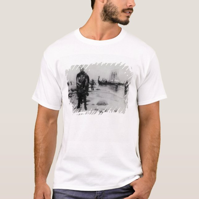 T-shirt La découverte de l'Amérique par Leif Eriksson (Devant)