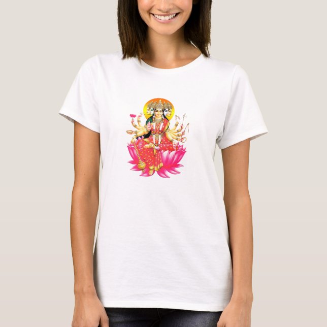 T-shirt La déesse hindou Gayatri Devi (Devant)