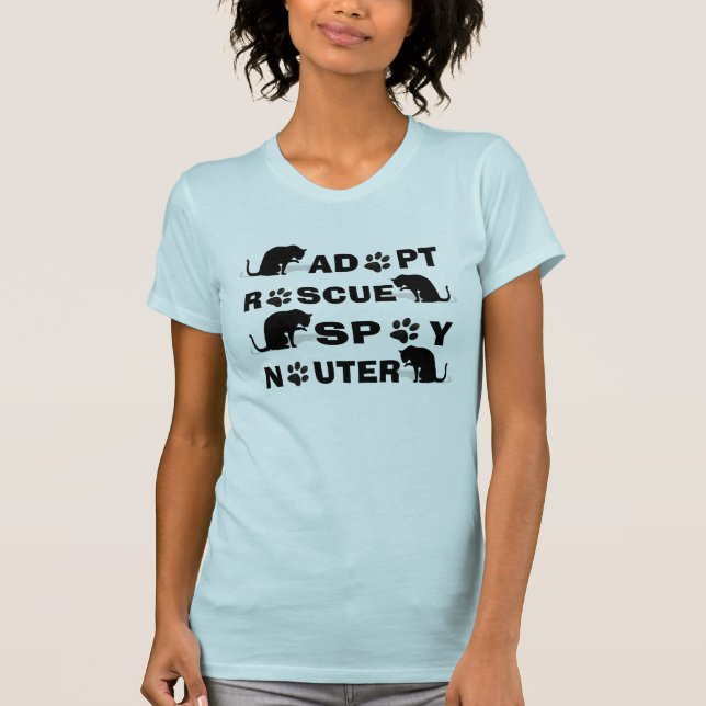 T-shirt La délivrance de chat de Greyfoot adoptent la (Devant)