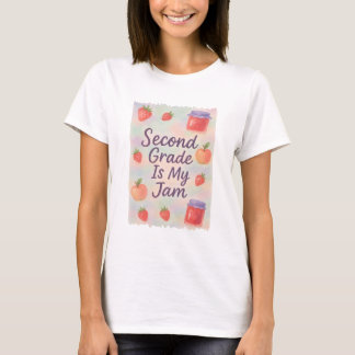 T-shirt La deuxième année est ma confiture Mignonne École