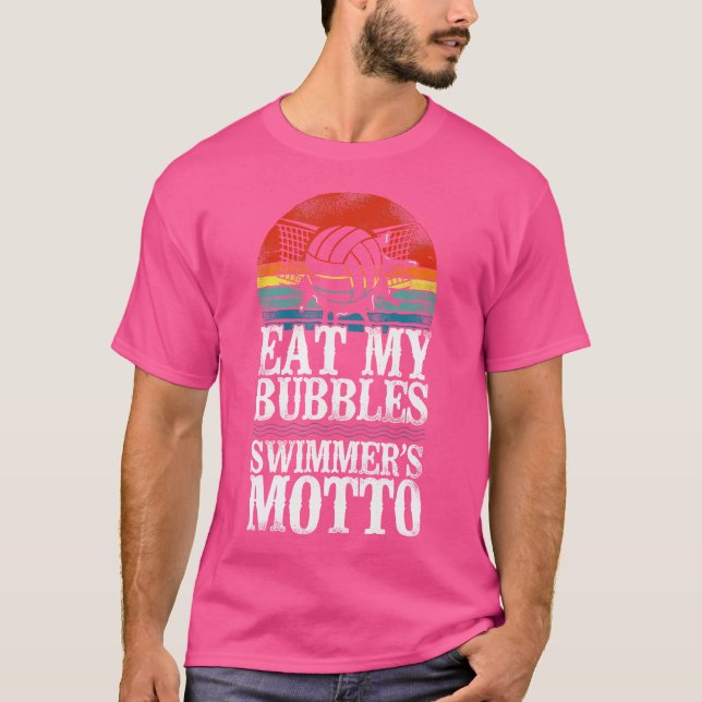 T-shirt La devise des nageurs Manger mes bulles Polo d'eau (Devant)