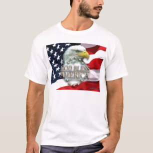 T-shirt la dieu-bénir-Amérique