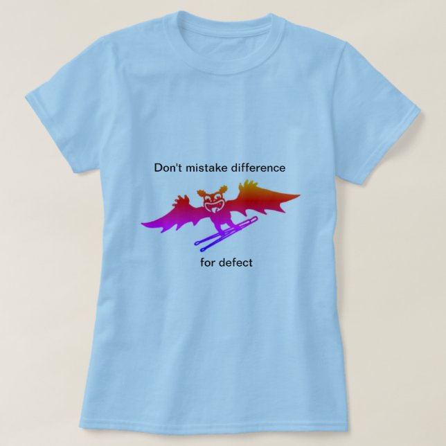 T-shirt La différence n'est pas un défaut (Design devant)