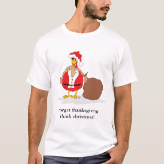 T-shirt la dinde de Noël, oublient le thanksgiving