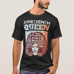 T-shirt La dix-neuvième reine Melanin. Femmes afro-américa