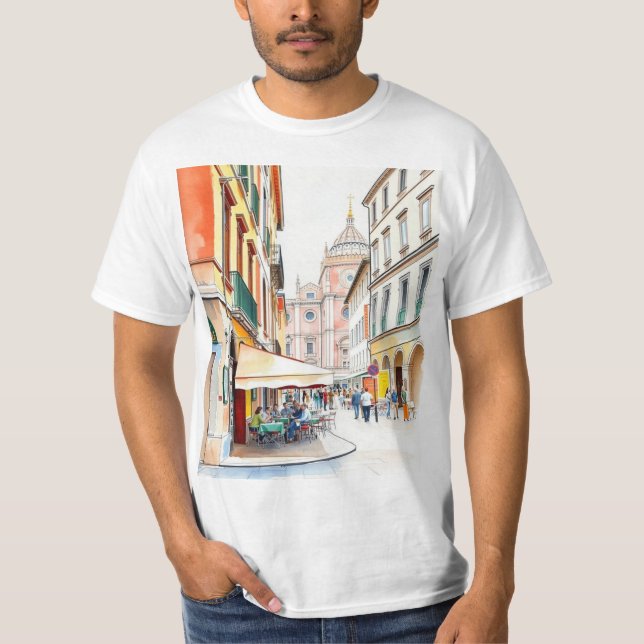 T-shirt La Dolce Vita à Bologne : Piazza Maggiore (Devant)