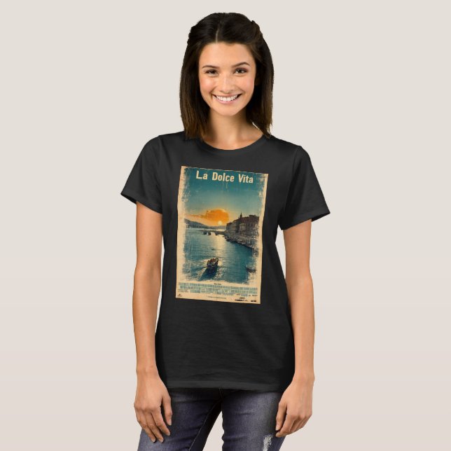 T-shirt . La Dolce Vita - Inspired by 1960s Posters (Devant entier)