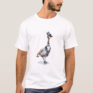 T-shirt La douce oie victorienne dans un chapeau supérieur