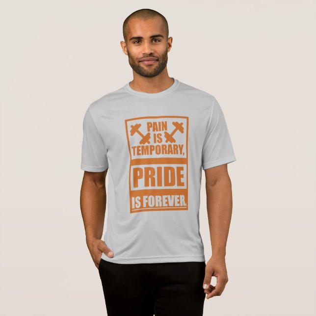 T-shirt la douleur est une fierté temporaire pour toujours (Devant entier)
