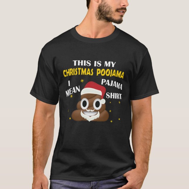 T-shirt La dunette Emoji ceci est mon Noël Poojama - (Devant)