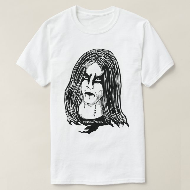 T-shirt La face de maquillage d'Euronymous (Design devant)