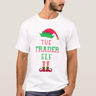 T-shirt La famille de Noël des elfes du trader correspond 