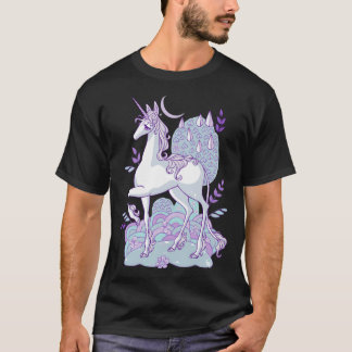 T-shirt La famille d'illustrations de la dernière licorne