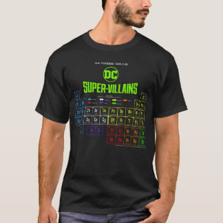 T-shirt La famille du tableau périodique des super-vilains