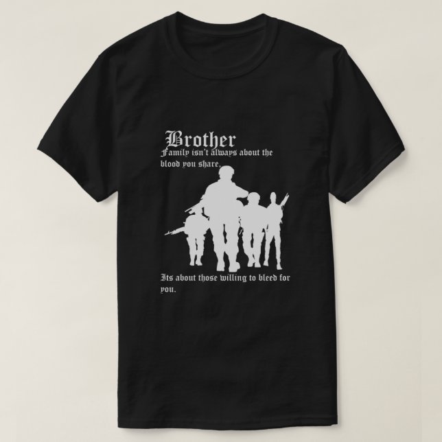 T-shirt La famille ne parle pas toujours du sang que vous  (Design devant)