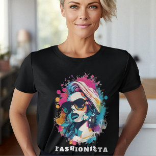 T-shirt La Fashionista Portrait de Powerfrau