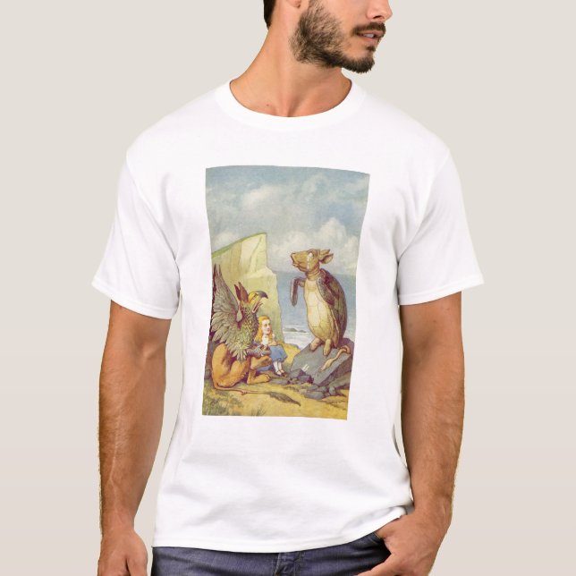 T-shirt La Fausse tortue et le Gryphon (Devant)