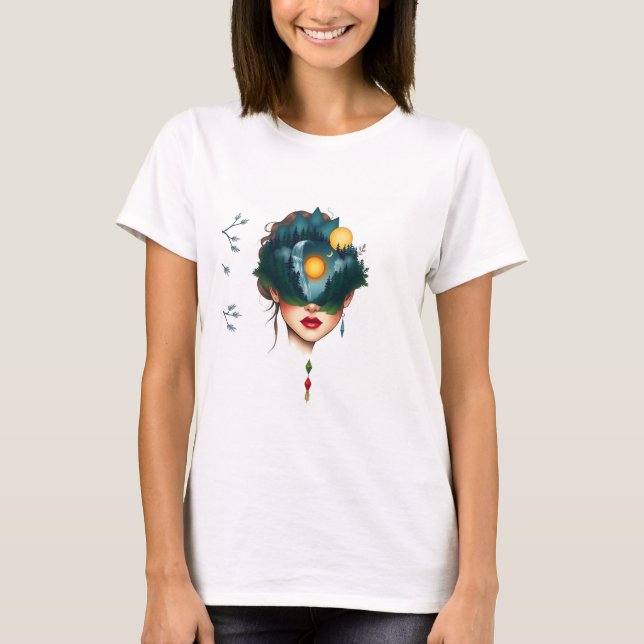 T-shirt La femme comme terre : l'incarnation de la nature  (Devant)