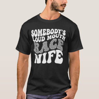 T-shirt La femme de la course à la bouche de quelqu'un