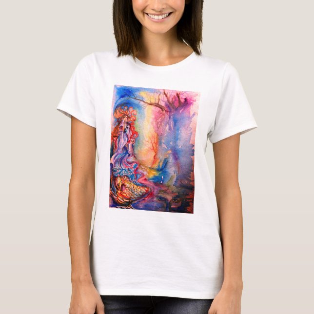 T-shirt LA FEMME DU LAC Arthurien Légende Aquarelle (Devant)