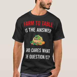 T-shirt La Ferme De La Réponse De La Terre À La Table