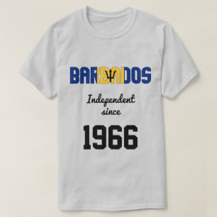 T-shirt La fête de l'indépendance du drapeau de la Barbade
