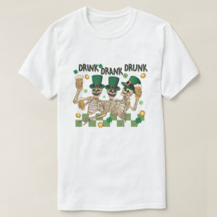 T-shirt La fête de squelette de la Saint-Patrick