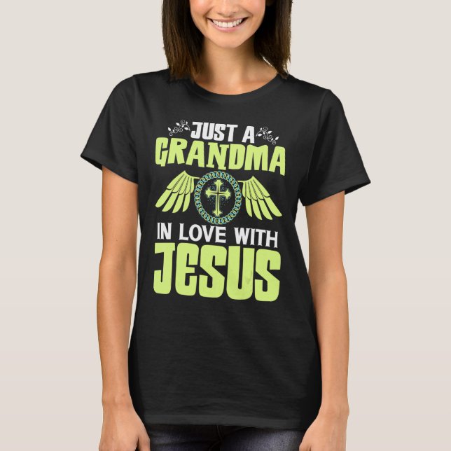 T-shirt La fête des mères chrétiennes juste une grand-mère (Devant)