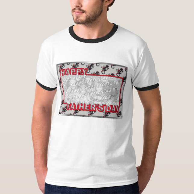 T-shirt La fête des pères coupée AJOUTENT VOS motos de (Devant)