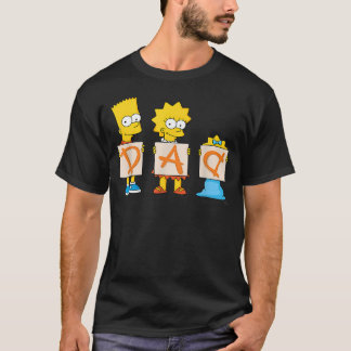 T-shirt La fête des pères des Simpsons Bart Lisa Maggie Pa