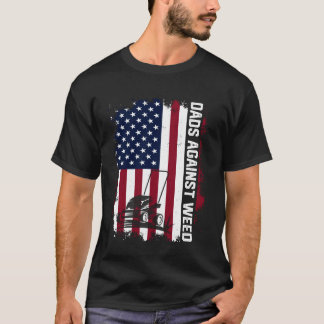 T-shirt la fête des pères papas contre l'herbe drôle de pa