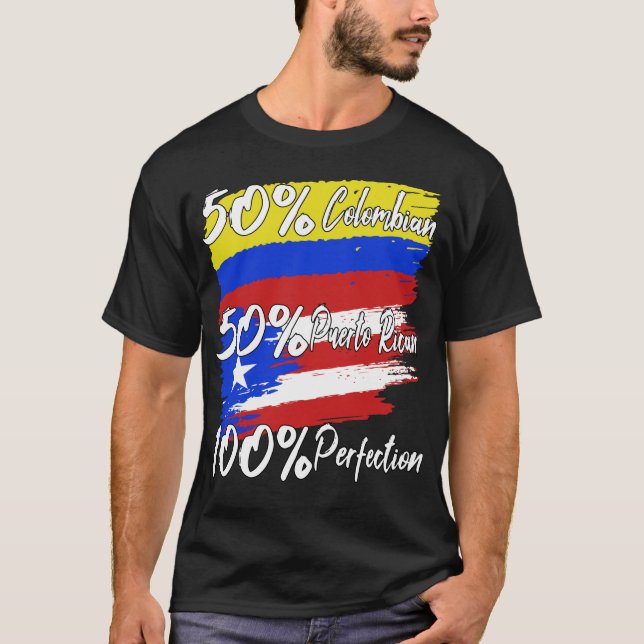 T-shirt La fierté colombienne du patrimoine de Porto Rico  (Devant)