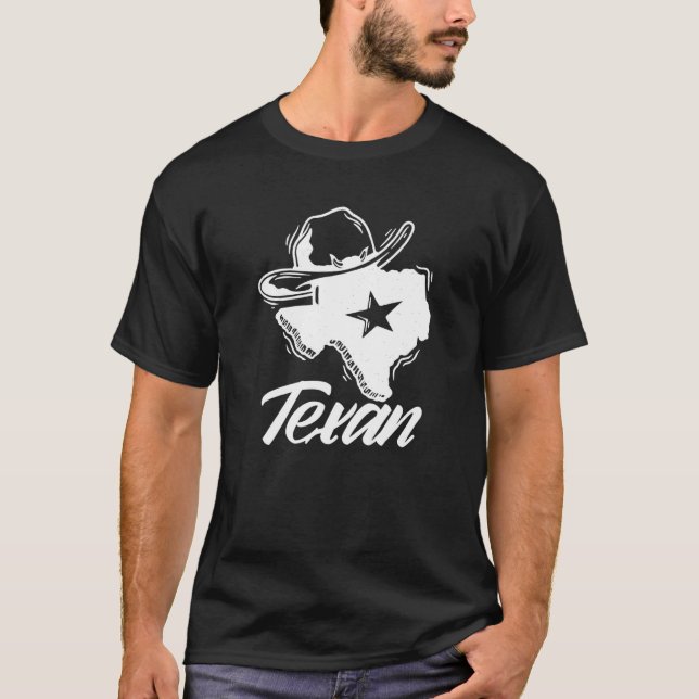T-shirt La Fierté de l'écriture patriotique texane (Devant)