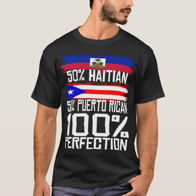 T-shirt La fierté haïtienne portoricaine du patrimoine et  (Devant)