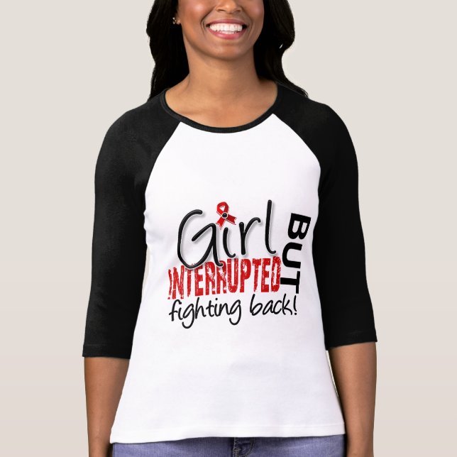 T-shirt La fille a interrompu la maladie cardiaque 2 (Devant)