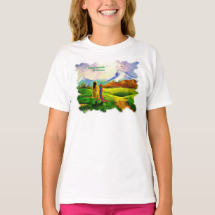T-shirt La fille avec drapeau