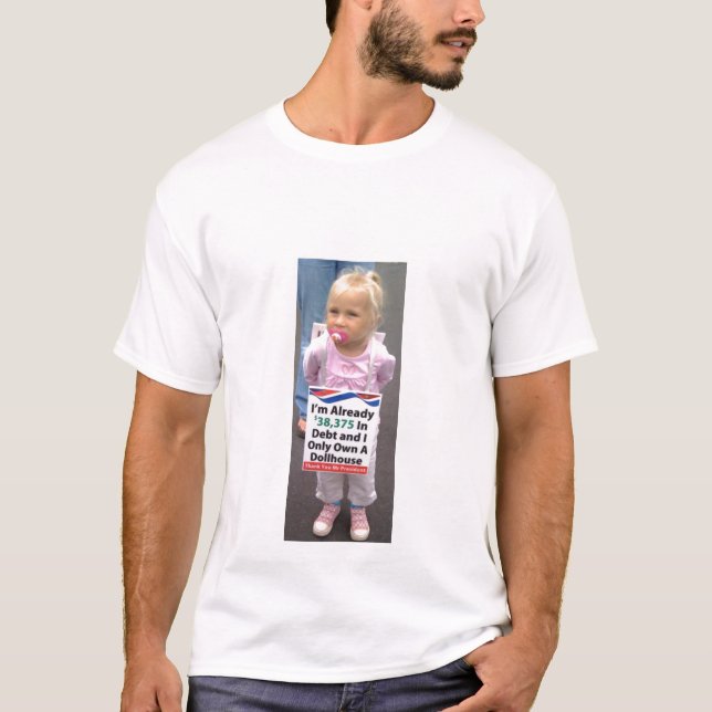 T-shirt La fille dans la dette possède seulement la (Devant)