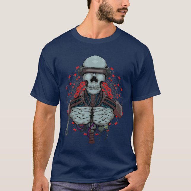 T-shirt La fille de l'halloween robot (Devant)