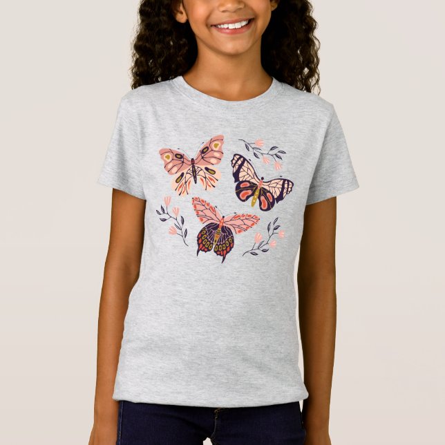 T-Shirt La Fille des papillons mûre (Devant)