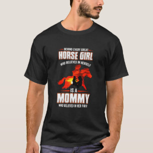 T-shirt La Fille Du Cheval Qui Croit En Elle-Même Est