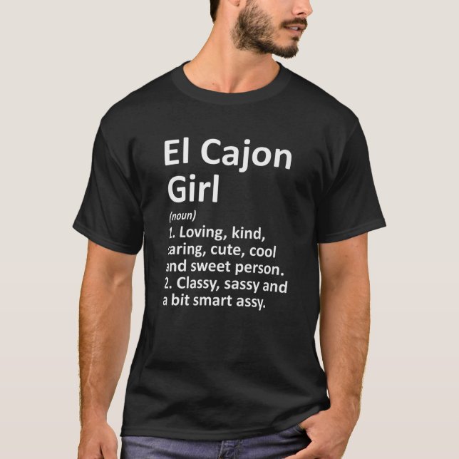T-shirt LA FILLE EL CAJON CA CALIFORNIA Funny City Racines (Devant)